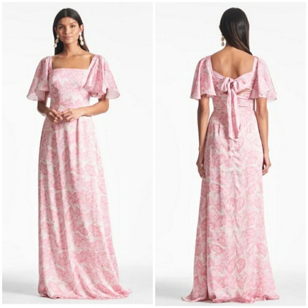 💕SACHIN & BABI💕 Aurora Gown ~ Rouge Damask Rose 16W NWT